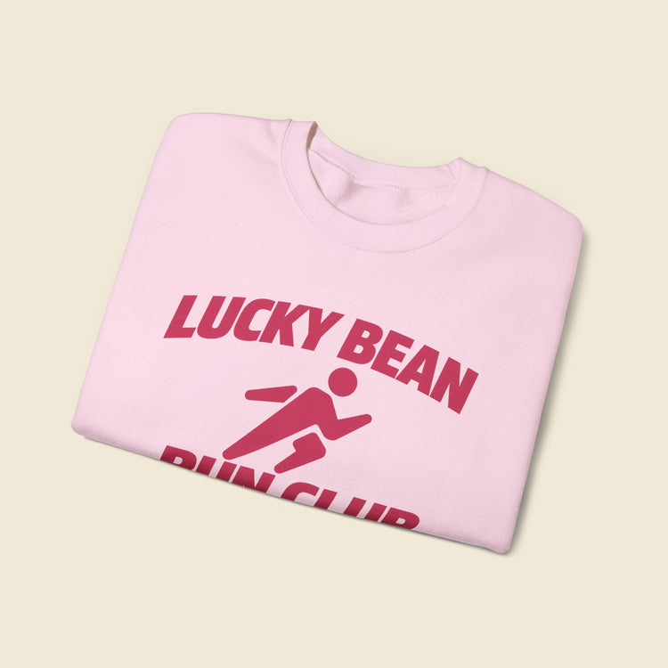 Lucky Bean Run Club Pink Crewneck