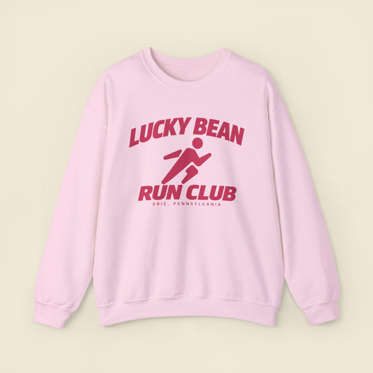 Lucky Bean Run Club Pink Crewneck