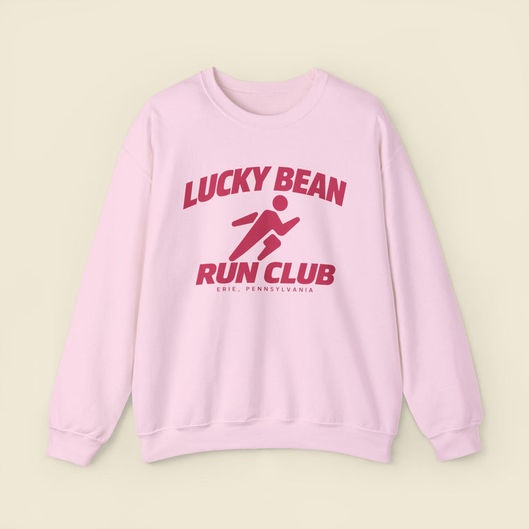 Lucky Bean Run Club Pink Crewneck