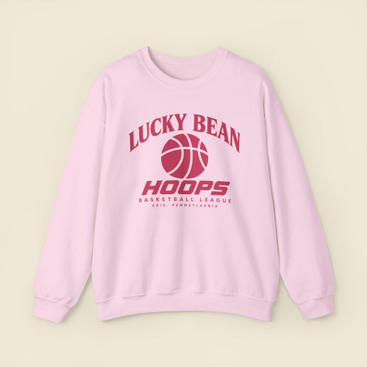 Lucky Bean Hoops Club Pink Crewneck