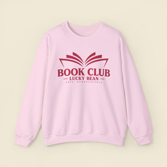 Lucky Bean Book Club Pink Crewneck
