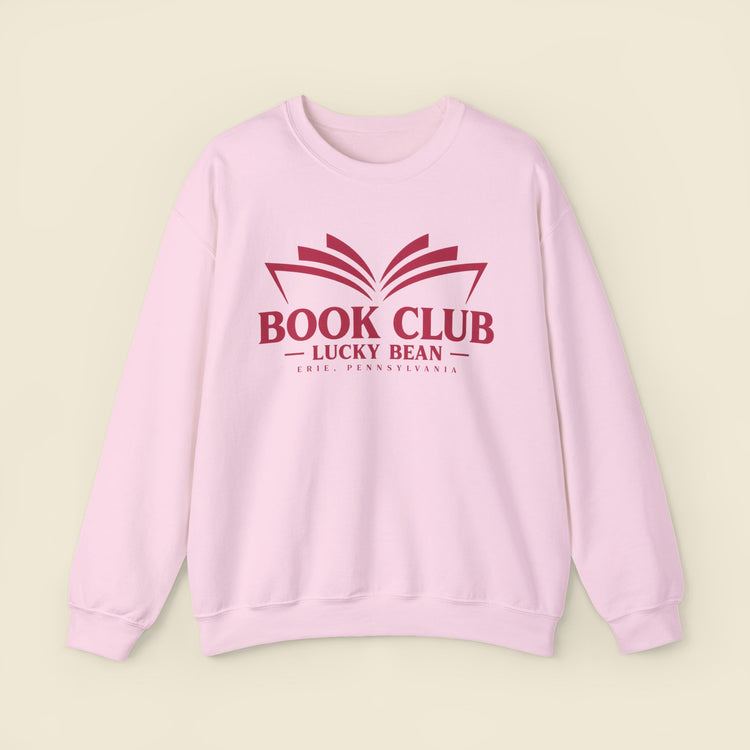Lucky Bean Book Club Pink Crewneck